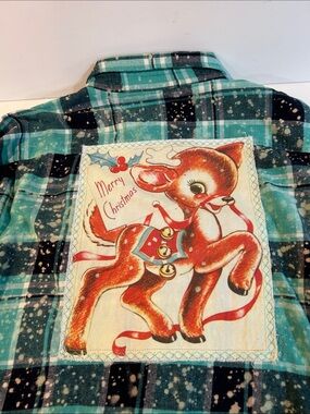 Angry Minnow Reindeer Flannel Shirt